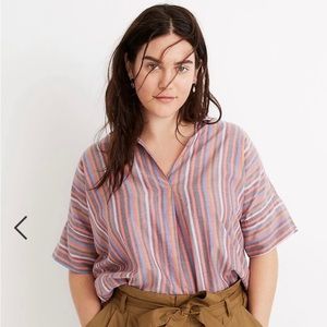 Madewell Courier Button Back Striped Shirt